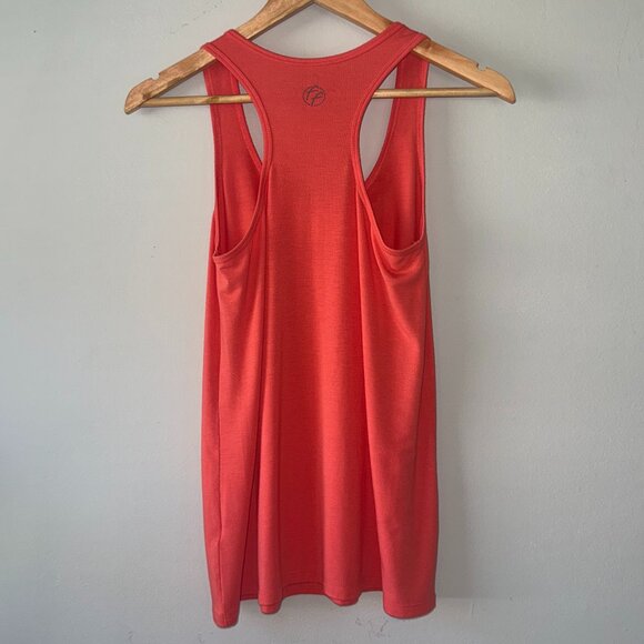 Free Fly Performance Bamboo Apparel Salmon Pink Racerback Scoop Neck Tank Top - Picture 2 of 5
